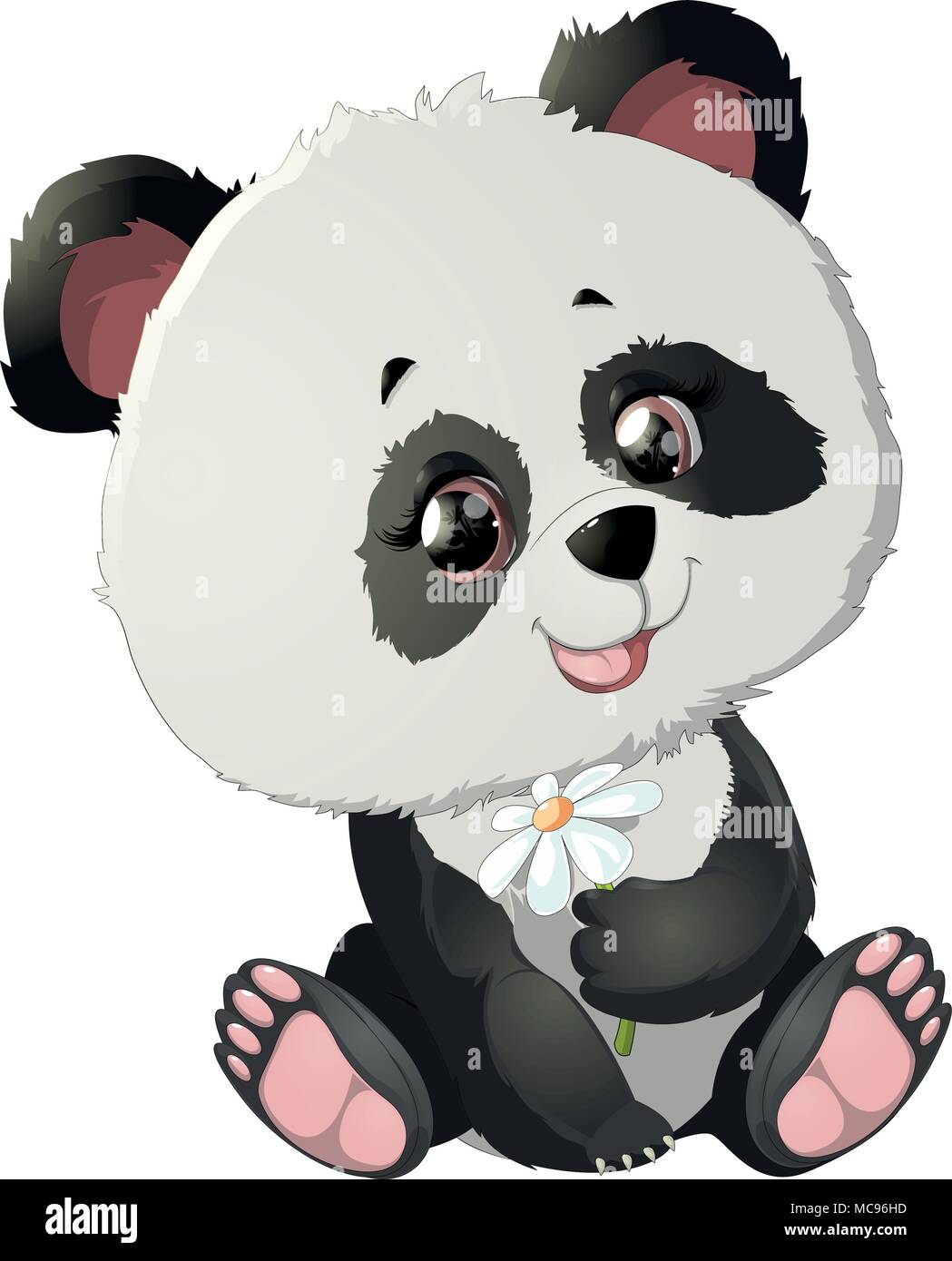 Panda Bear Cute illustrations Illustration de Vecteur