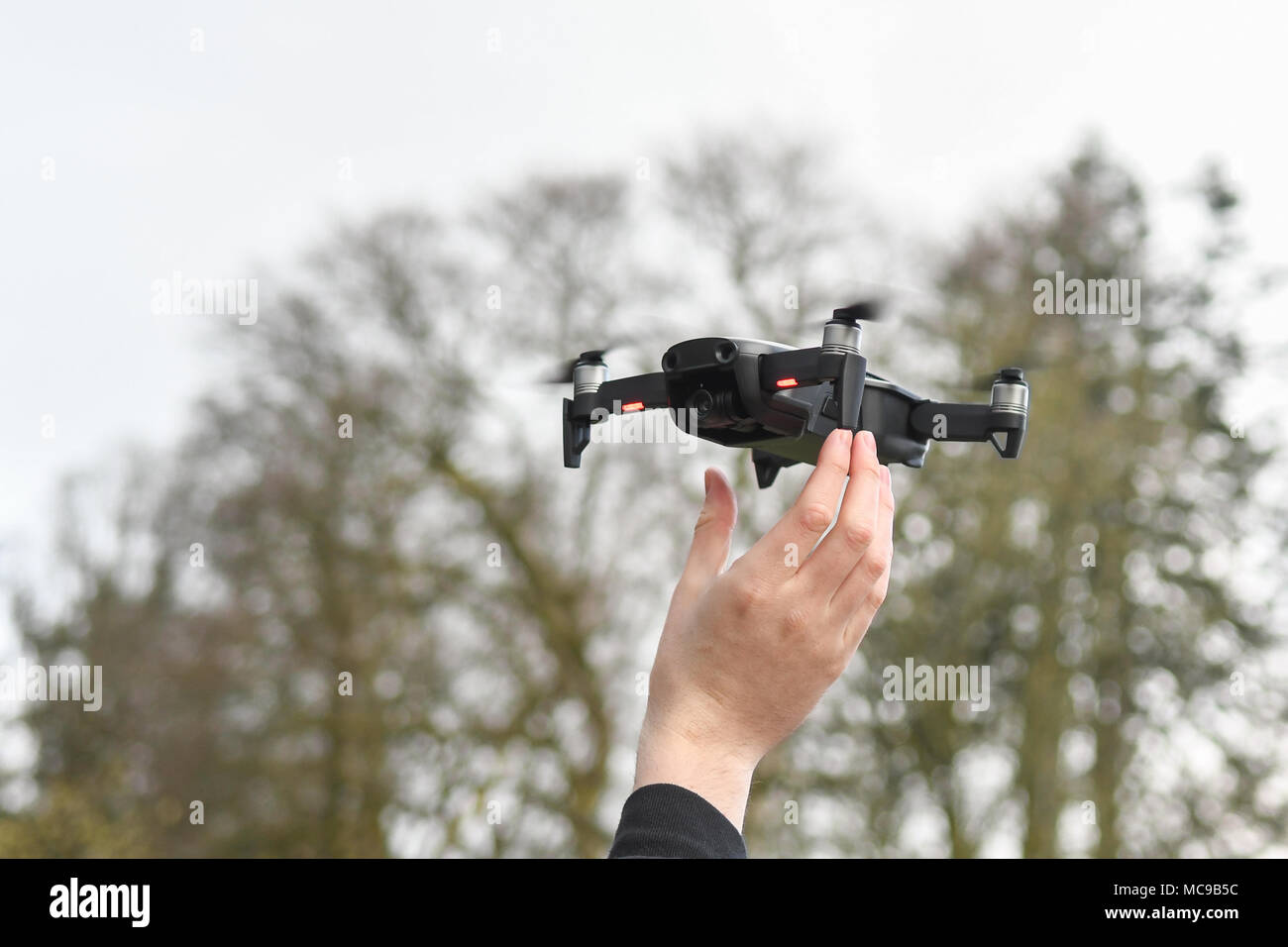La capture d'un drone aérien Mavic DJI Banque D'Images