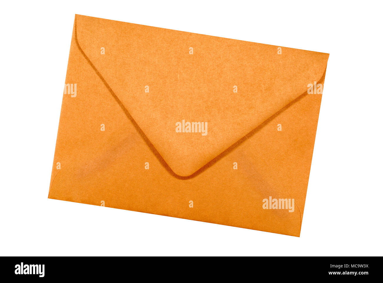 Enveloppe de papier brun manille isolé sur fond blanc Banque D'Images