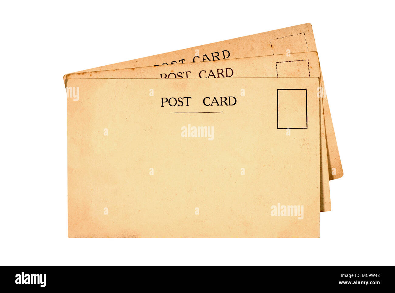 Old vintage cartes postales isolated on white Banque D'Images