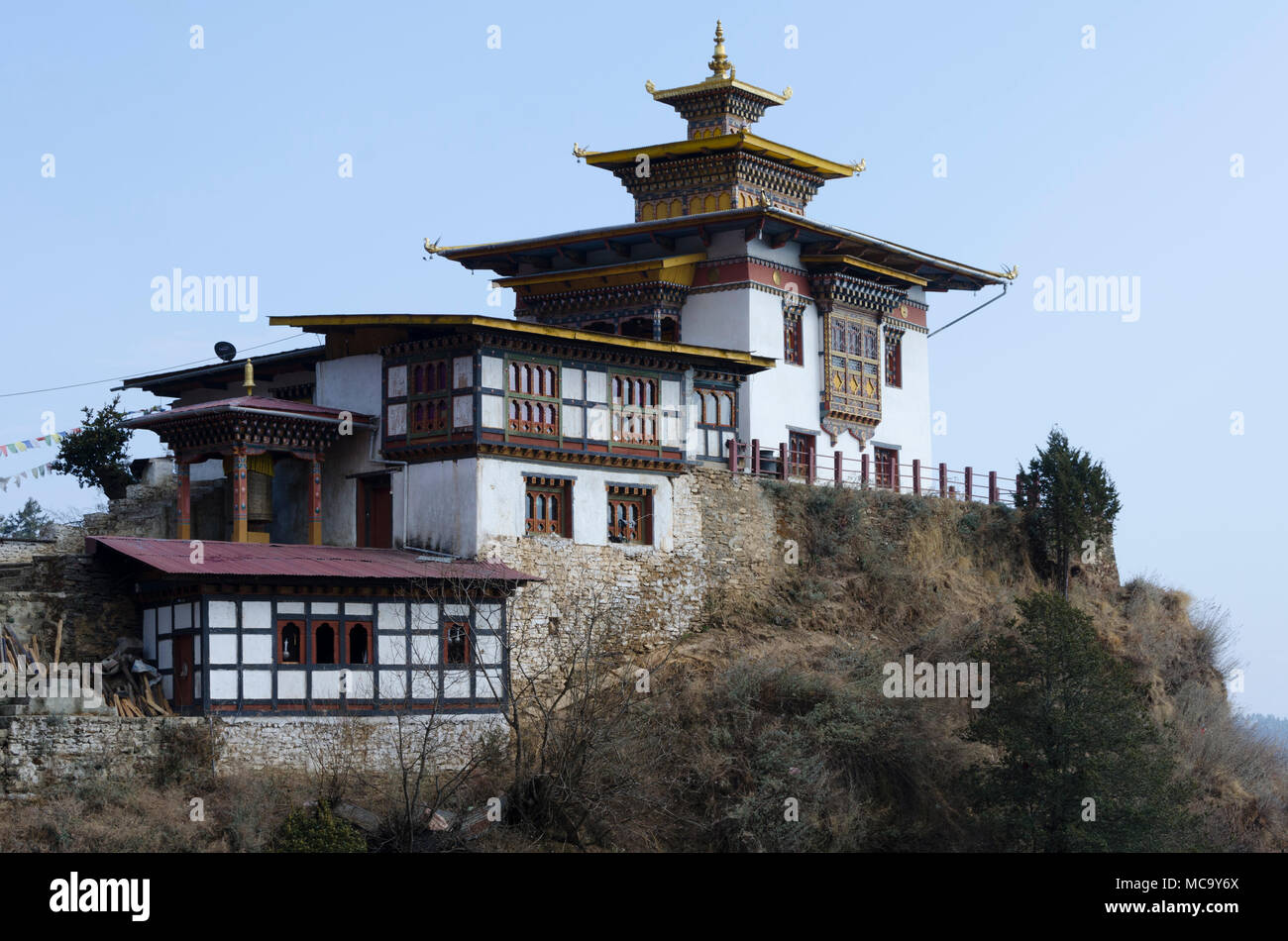 Zangdock Pelri Temple, près de nid Tigres, près de Paro, Bhoutan Banque D'Images