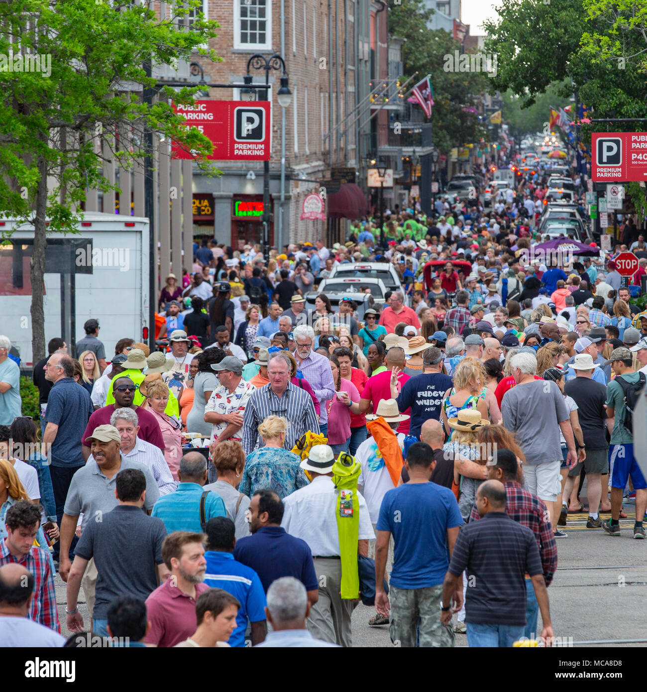 New Orleans, USA. 13 avr, 2018. 2018 Festival du Quartier Français de La Nouvelle-Orléans, a lancé le 12 avril avec plus de 20 étapes étalées sur le River walk et les rues du Quartier Français. Crédit : Tom Pumphret/Alamy Live News Banque D'Images