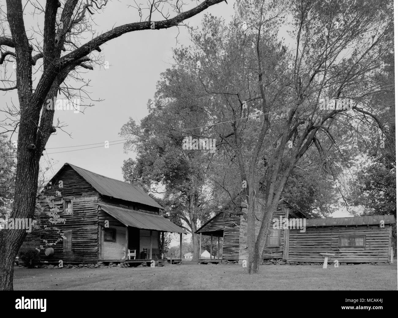 Deux cabines rurales, Madison, North Carolina Banque D'Images