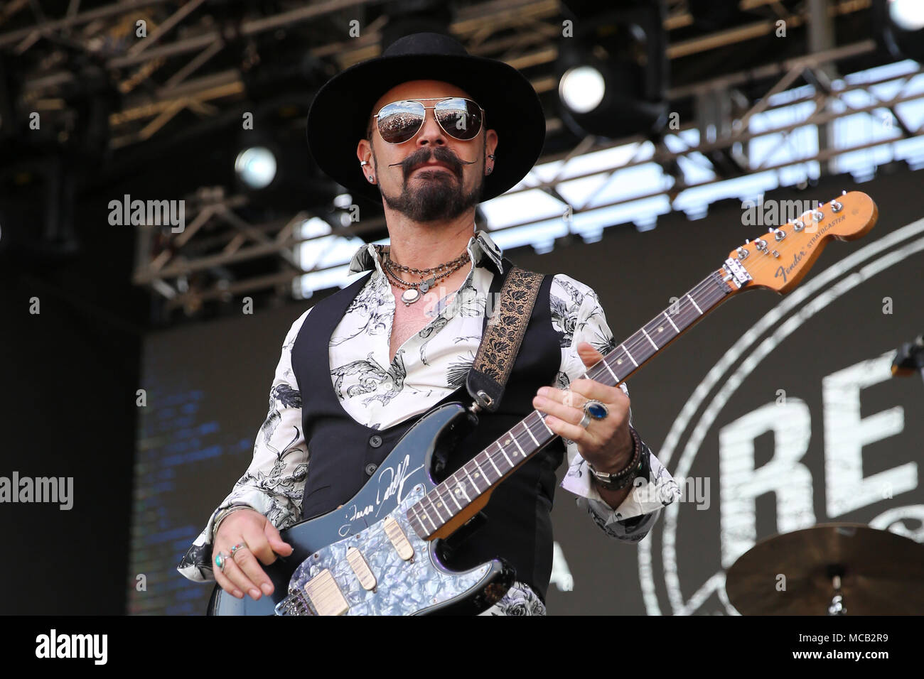 Kiama, NSW, Australie. 14 avr, 2018. Pseudo Echo effectuant au Red Hot Summer Tour in Campbelltown NSW Australie Crédit : Presse/ZUMA/Alamy Fil Live News Banque D'Images