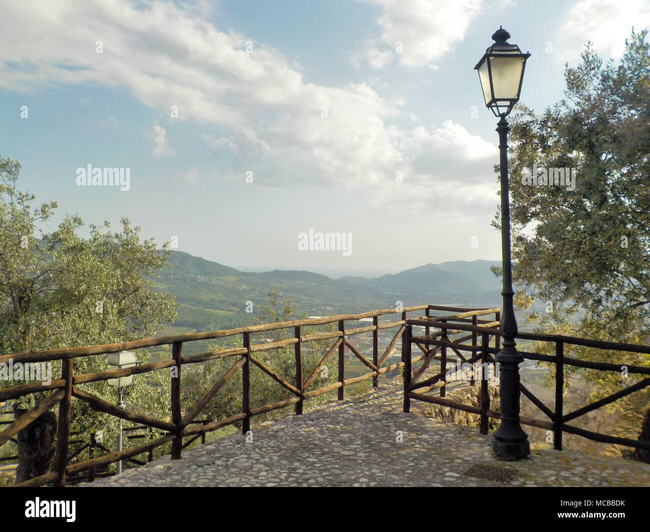 Paysage urbain à Giffoni, Italie du Sud. Banque D'Images