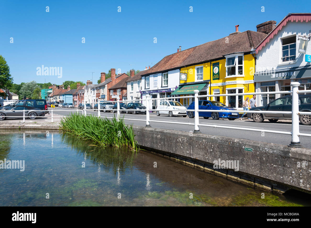 High Street, Stockbridge, Hampshire, Angleterre, Royaume-Uni Banque D'Images