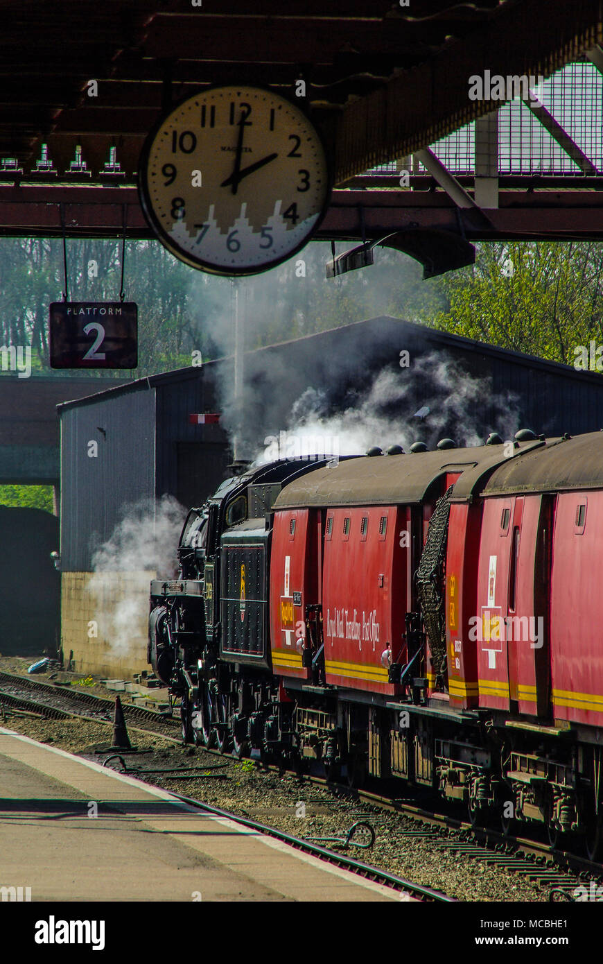 British Railways Standard Class 5 73050 préservé la locomotive à vapeur. En service sans nom qu'elle a été nommée Ville de Peterborough. Nene Valley Banque D'Images