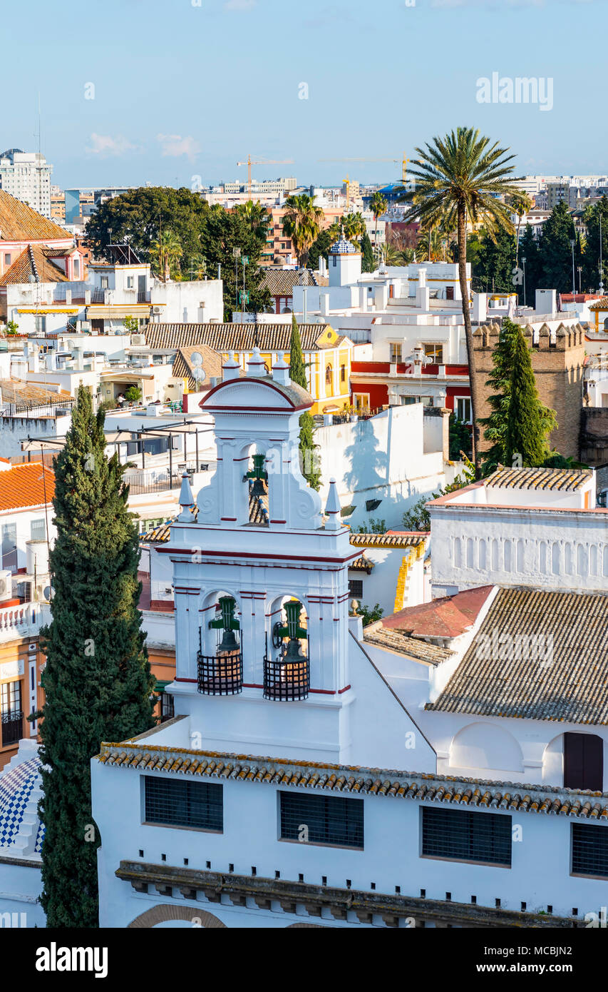Vue sur la ville, Séville, Andalousie, Espagne Banque D'Images