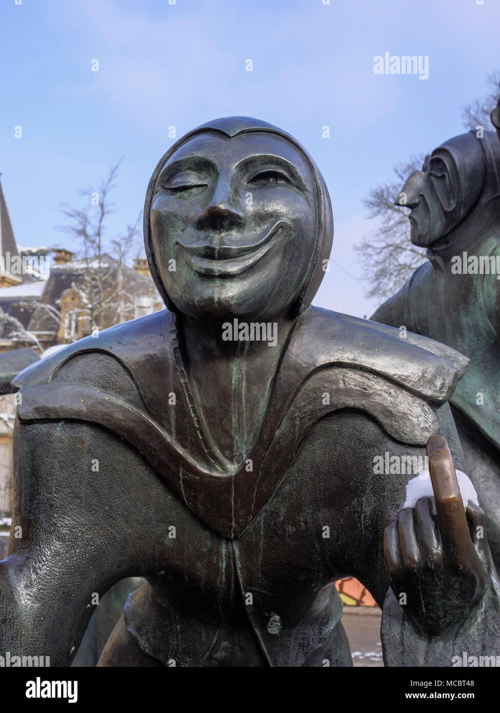Sculpture 'Saltimbanques' par Benedicte Weis -Place du Théâtre, Luxembourg, Europe Banque D'Images