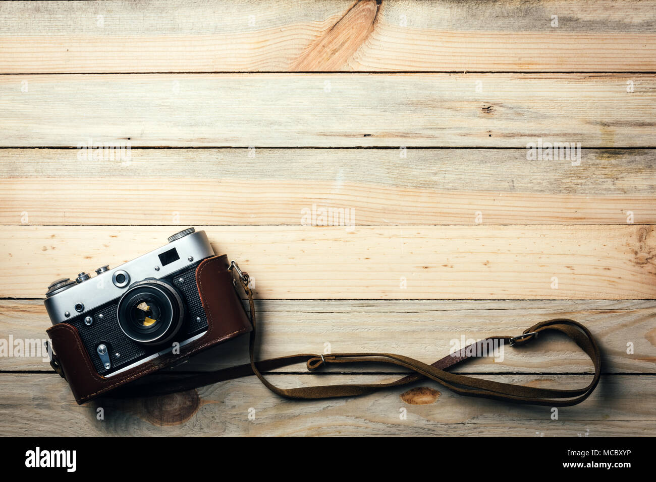 Old vintage camera photo film Banque D'Images