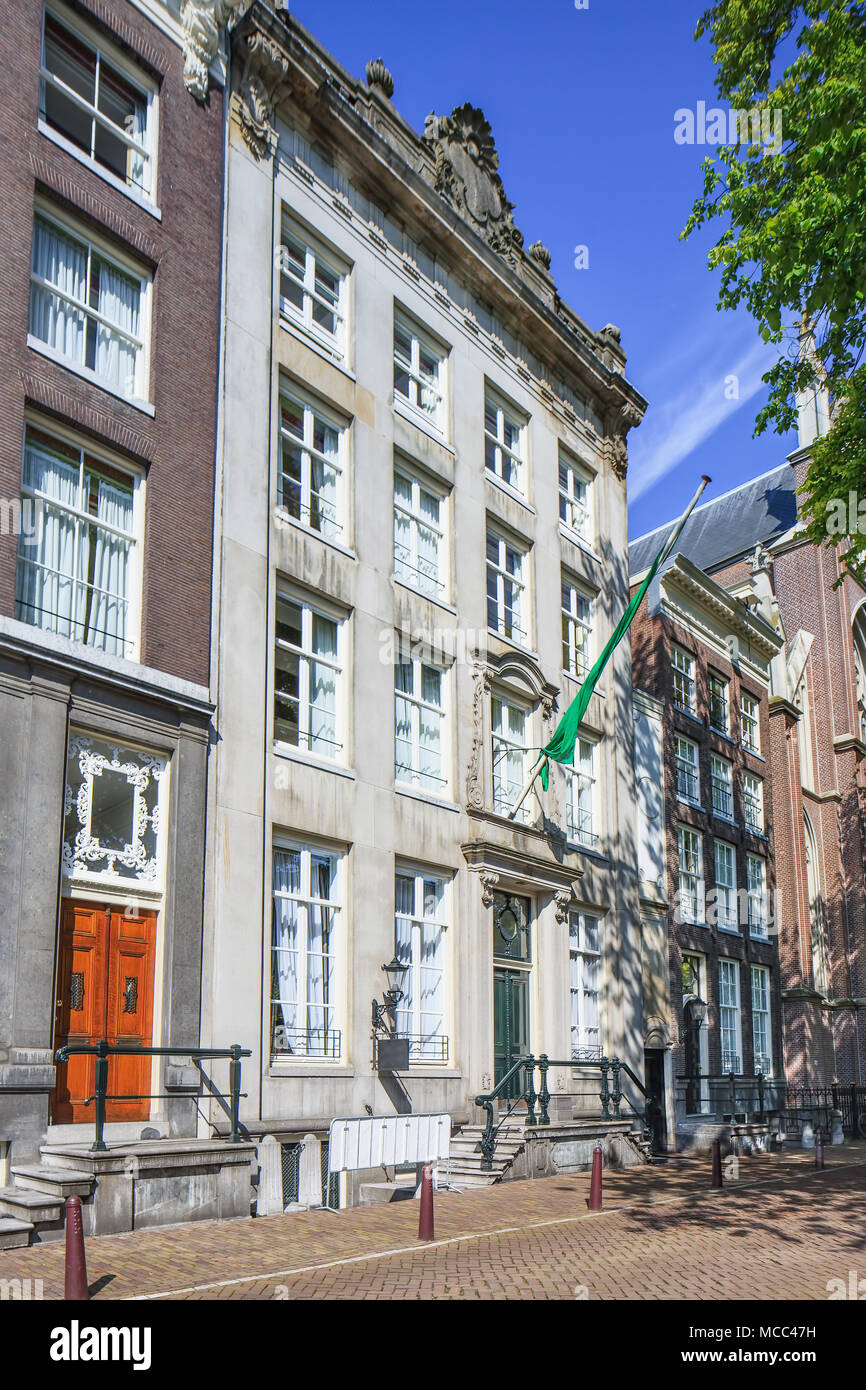 Hôtel particulier du 17ème siècle à la ceinture des canaux historiques  d'Amsterdam, Pays-Bas Photo Stock - Alamy