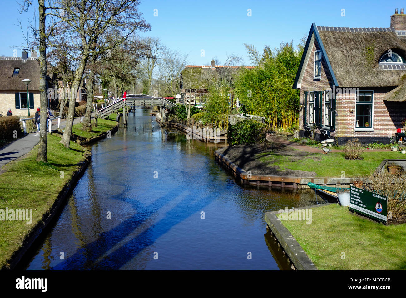 Giethoorn Village - Les Pays-Bas, également connu comme la Venise de la Hollande. Banque D'Images