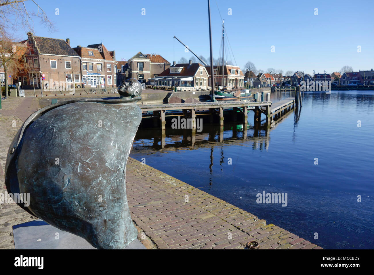 Architecture historique à Blokzijl, Overijssel, Pays-Bas. Banque D'Images