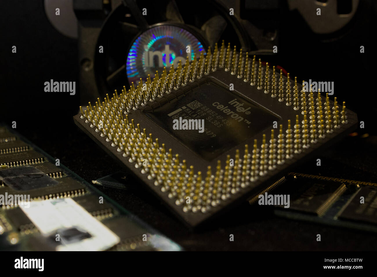 Processeur Intel Celeron Banque D'Images