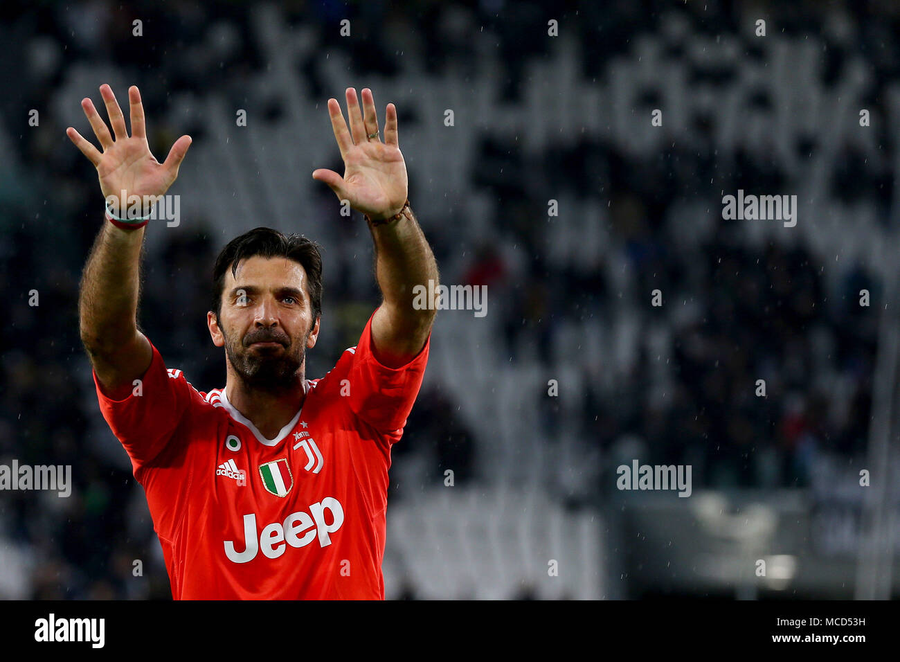 Turin, Italie. 15 avr, 2018. football, Serie A 2017-2018 championnat 15-4-2018 -juventus Sampdoria 3-0 dans la photo : Buffon : Crédit Photo Agency indépendante/Alamy Live News Banque D'Images