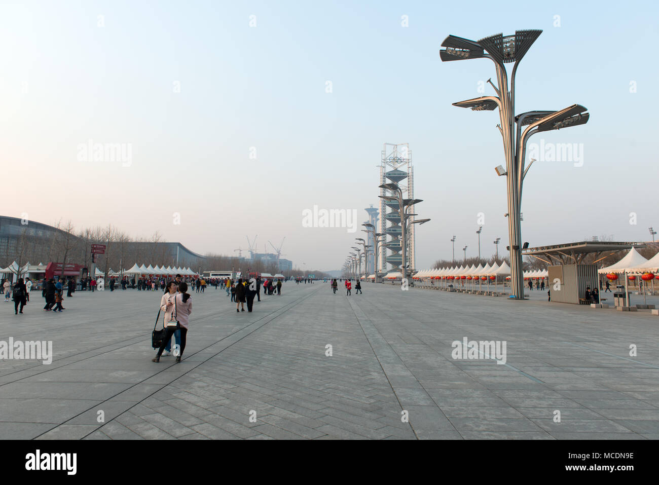 Le parc olympique de Beijing Banque D'Images