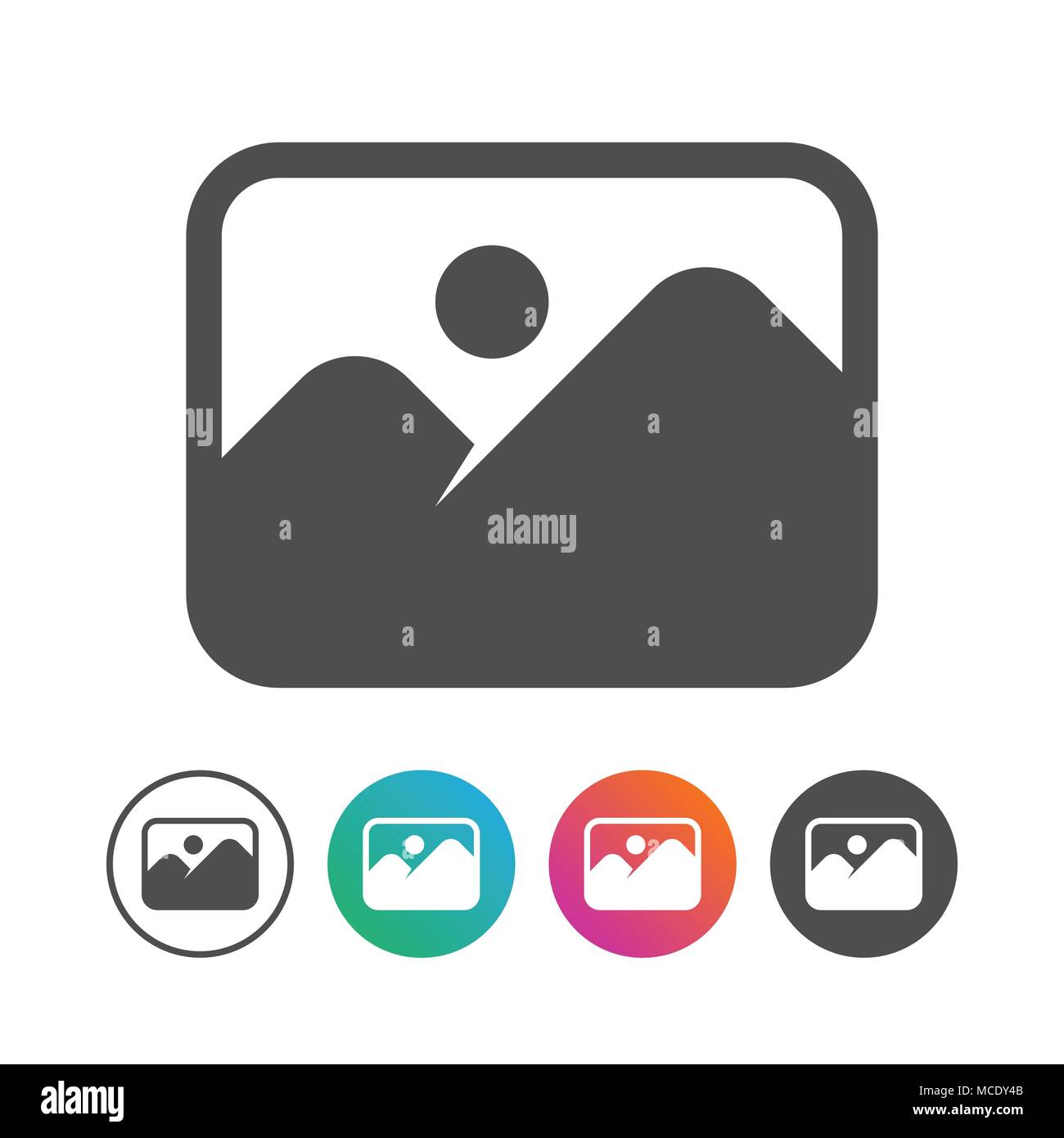 Simple Paysage Symbole vecteur icône Graphic Design Logo Set Illustration de Vecteur