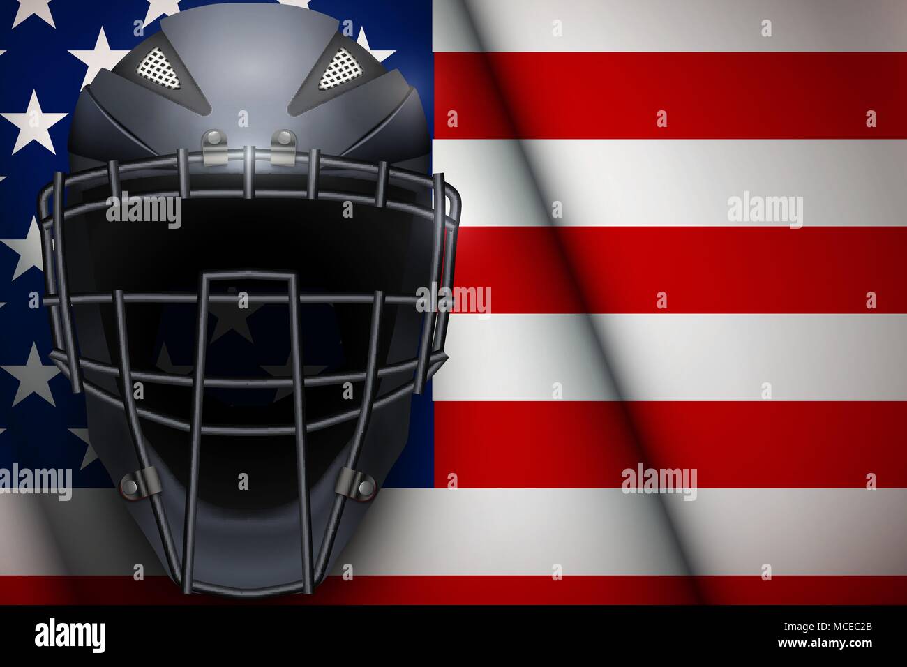 Casque Masque de Baseball Illustration de Vecteur