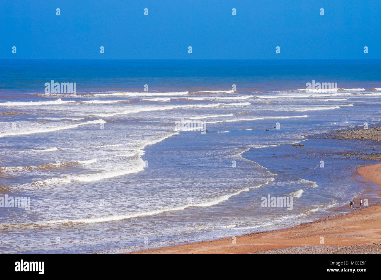 La ville de Sidi Ifni, la rive de l'océan Atlantique, Sidi Ifni, au sud-ouest du Maroc Banque D'Images