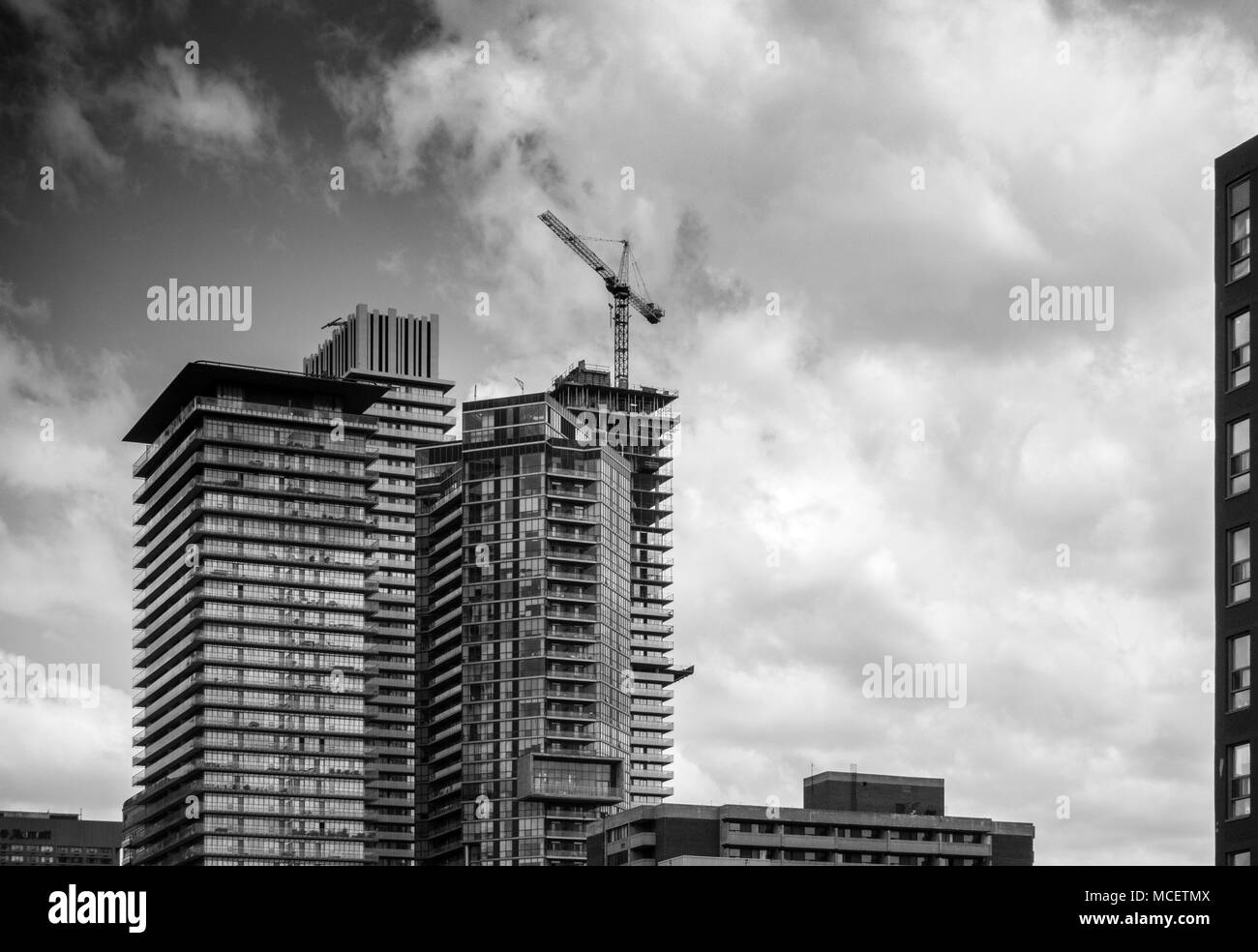 Gratte-ciel en construction, Toronto, Canada Banque D'Images