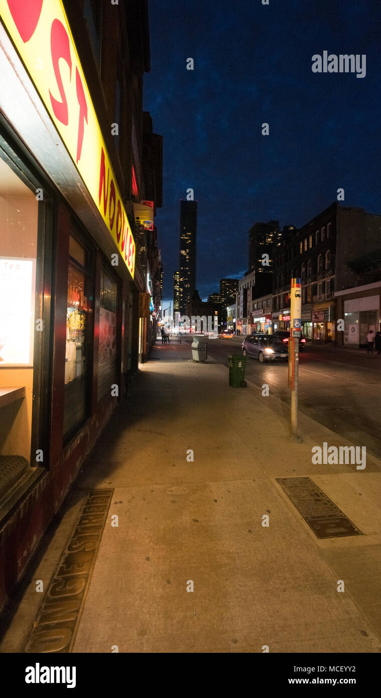Rue de la ville de Toronto, Canada Banque D'Images