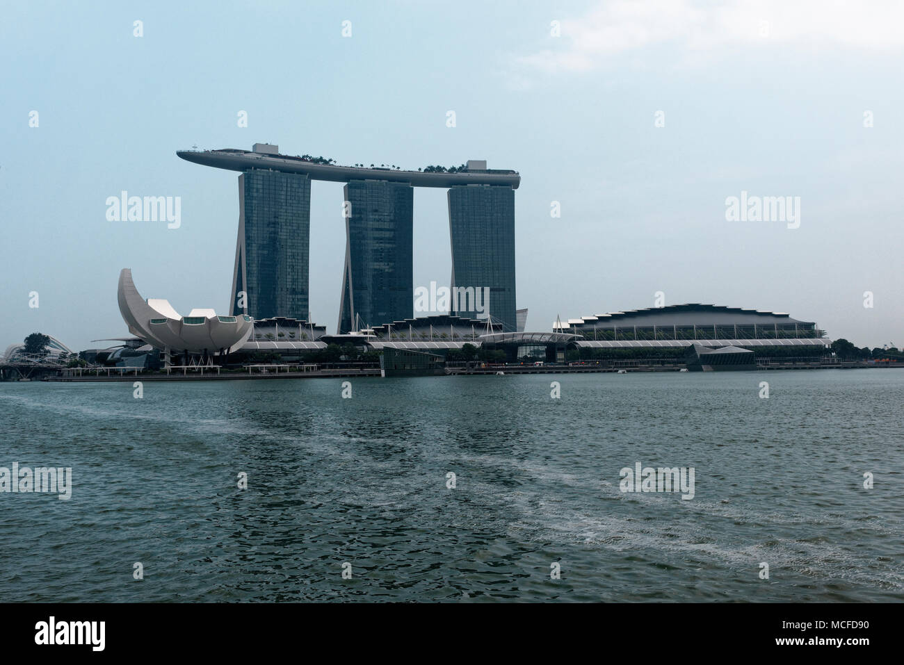 Marina Bay Sands Hotel et plus complexe de Marina Bay, Singapour Banque D'Images