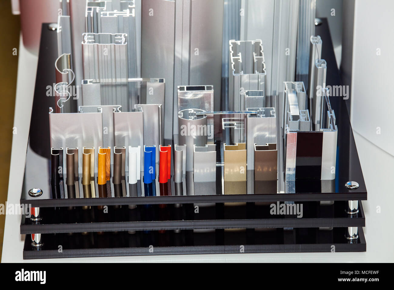 Metal profilé aluminium anodisé Banque D'Images