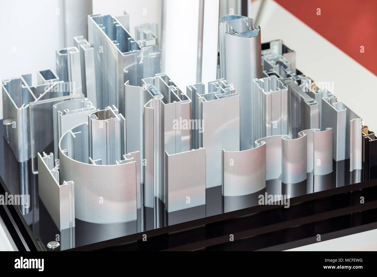 Metal profilé aluminium anodisé Banque D'Images