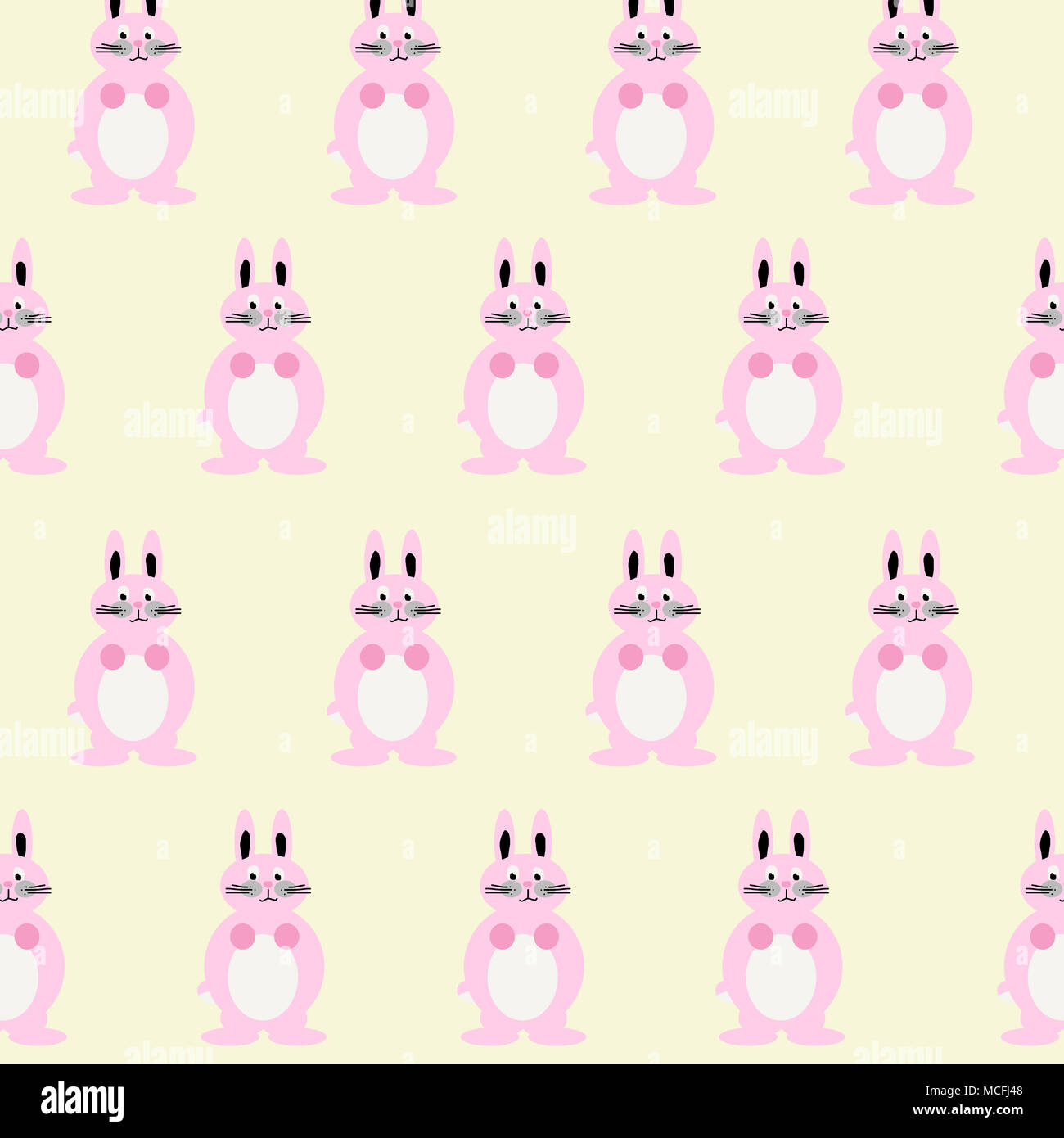 Illustration Coloree De Bunny Incluant Plusieurs Lapins Rose Bebe Joli Dessin Enfantin Photo Stock Alamy