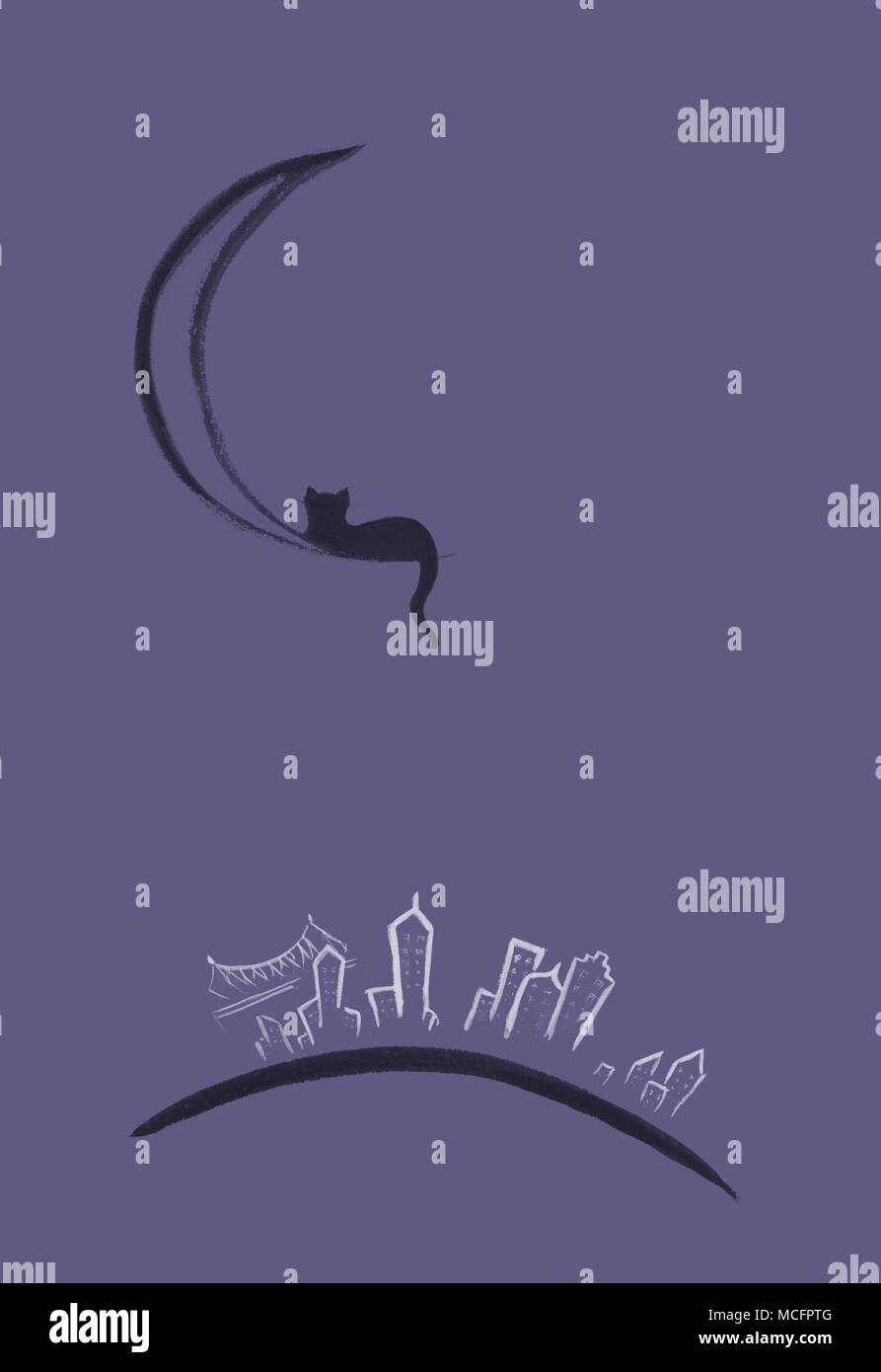 Chat Noir Couche Sur La Lune Au Dessus De New York City At Night Artistique Illustration De Style Oriental Peinture Sumi E Conception Base Isole Sur V Violet Fonce Photo Stock Alamy Chat Noir Couche Sur La Lune Au Dessus De New York City At Night Artistique Illustration De Style Oriental Peinture Sumi E Conception Base Isole Sur V Violet Fonce Photo Stock Alamy