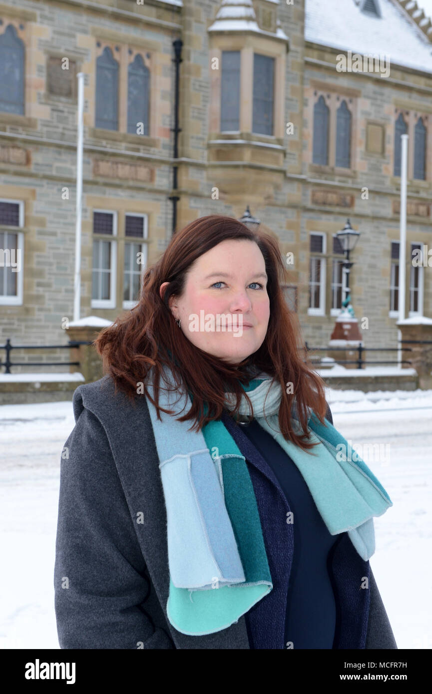 Maggie Sandison Chef de la Shetland Islands Council à l'Hôtel de Ville de Lerwick Banque D'Images
