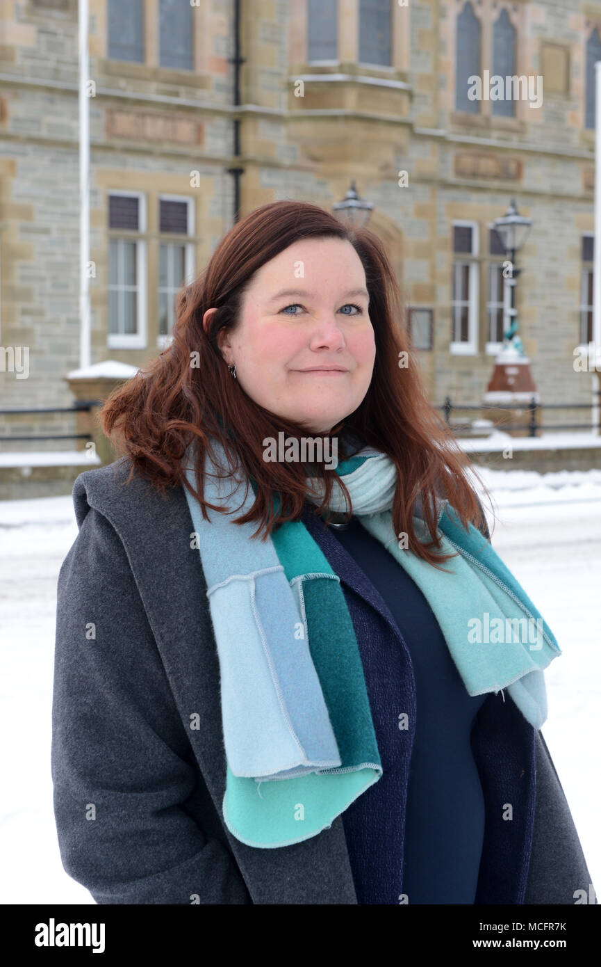 Maggie Sandison Chef de la Shetland Islands Council à l'Hôtel de Ville de Lerwick Banque D'Images