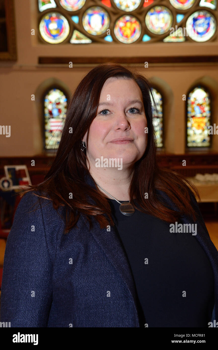 Maggie Sandison Chef de la Shetland Islands Council à l'Hôtel de Ville de Lerwick Banque D'Images