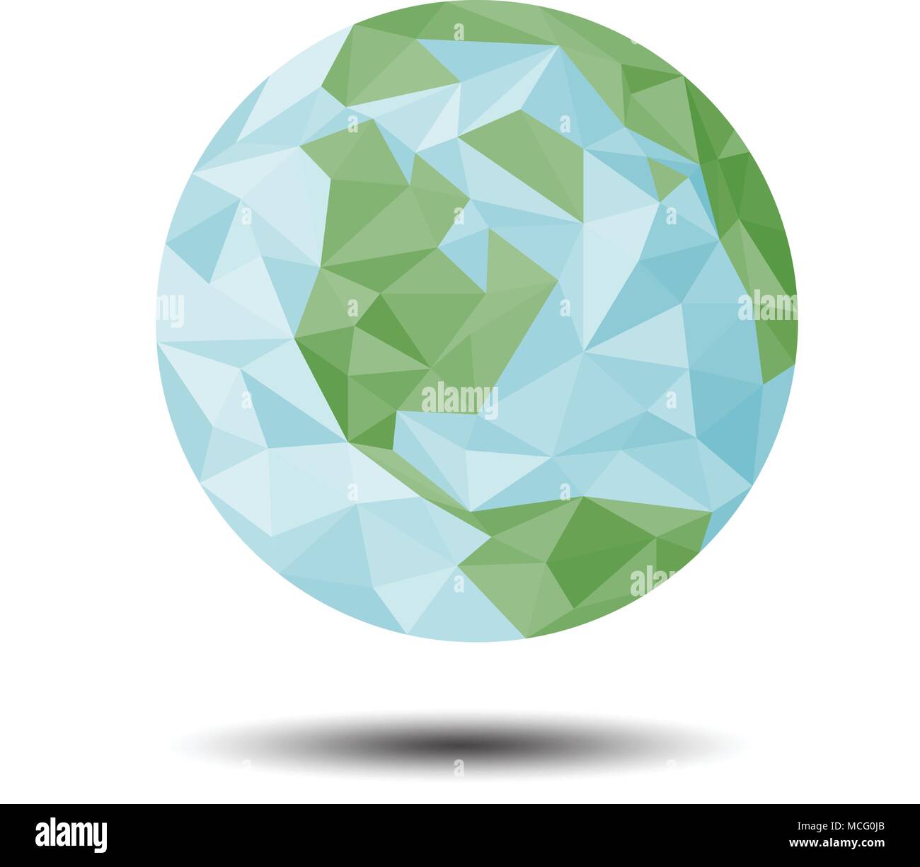 L'icône Polygone Terre sur fond blanc Illustration de Vecteur