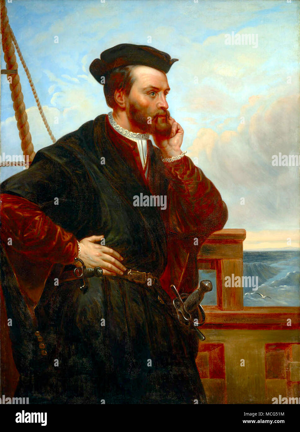 Jacques Cartier (1491 - 1557) Breton explorer qui a affirmé ce qui est maintenant le Canada pour la France. Jacques Cartier Banque D'Images