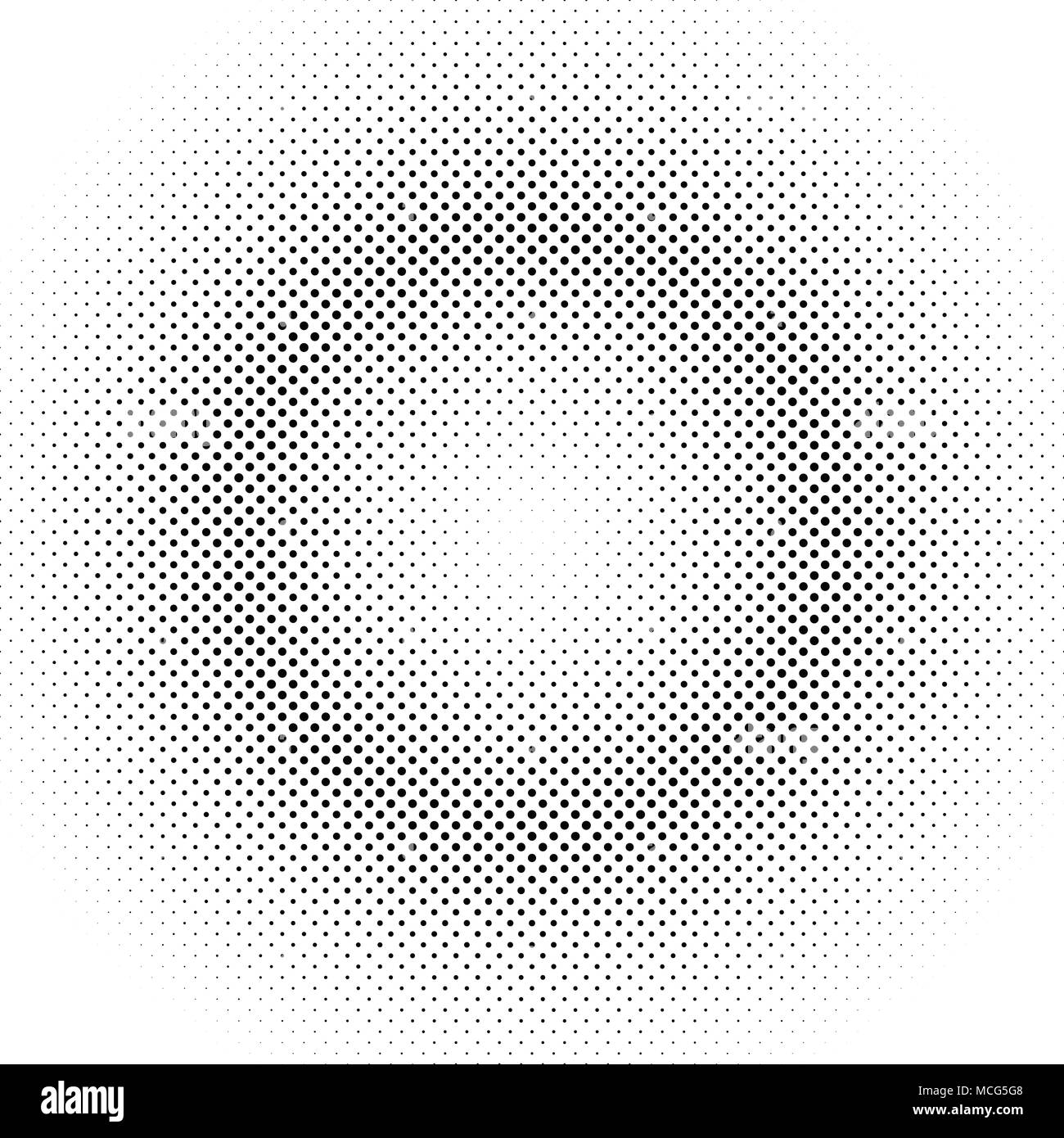 Demi-teinte de fond cercle géométrique de points Illustration de Vecteur