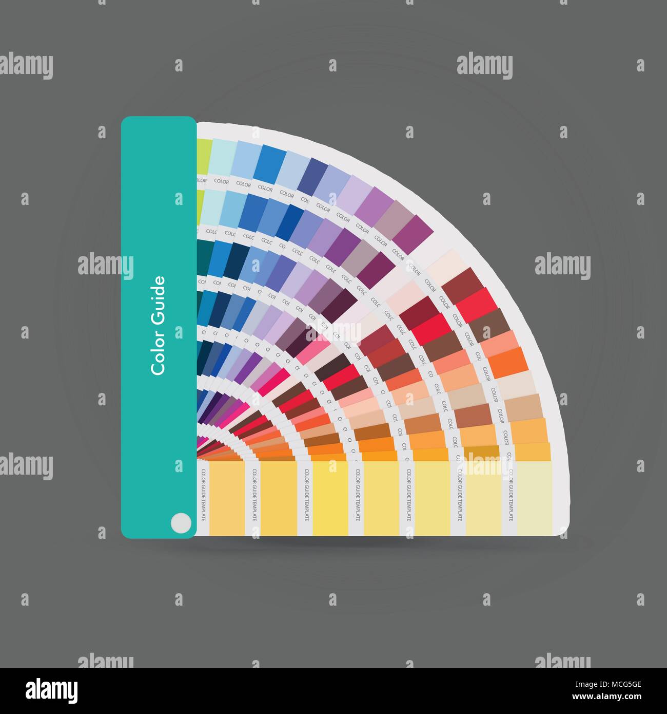 Illustration d'une palette de couleurs pour l'impression, guide guide pour designer, photographe et artistes Illustration de Vecteur