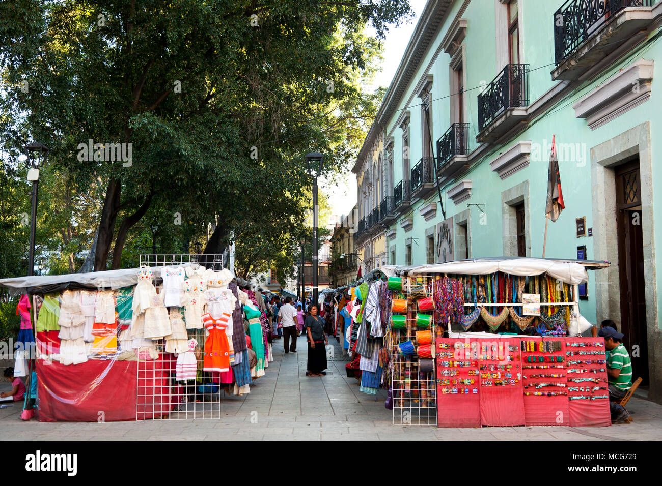 Le marché en plein air dans le centre historique de la ville d'Oaxaca Oaxaca, Mexique Banque D'Images