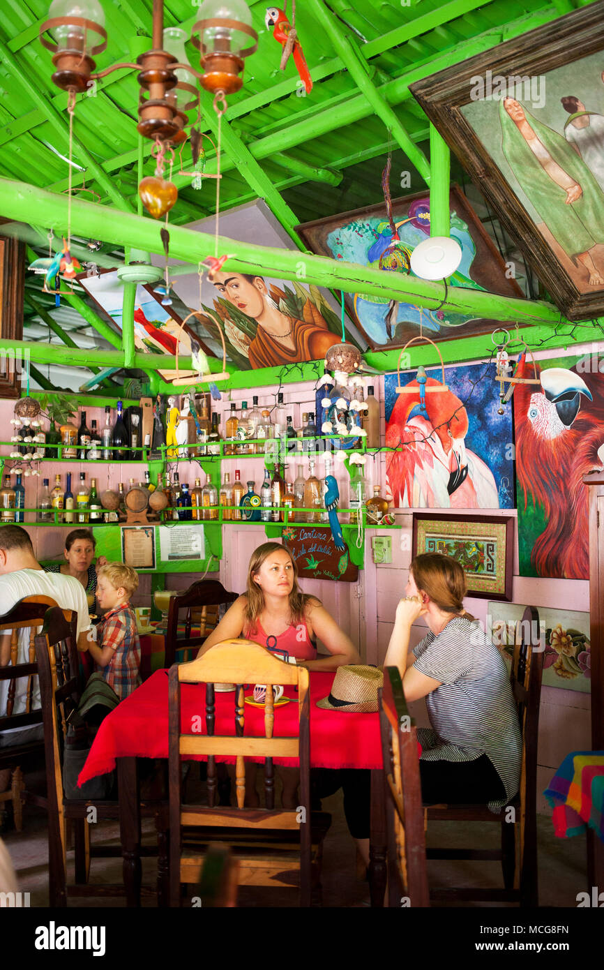 Restaurant Isla Holbox est une île au nord de la péninsule du Yucatán MexicoÕs‡n, dans l'État de Quintana Roo Banque D'Images