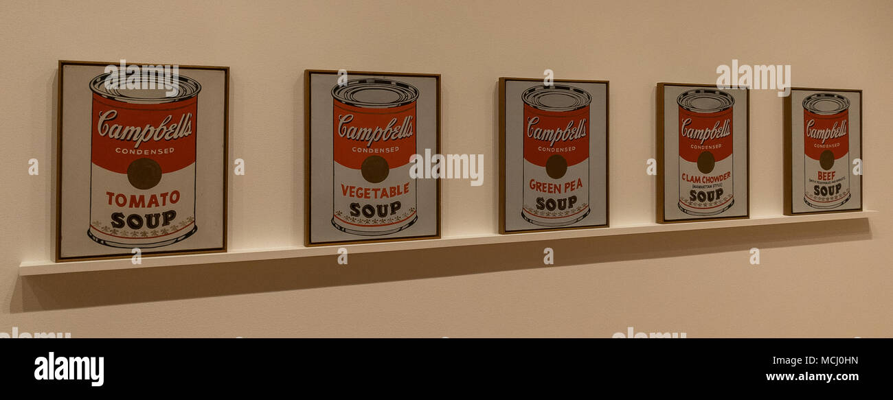 New York MOMA - Andy Warhol, Campbell's Soup Cans Banque D'Images