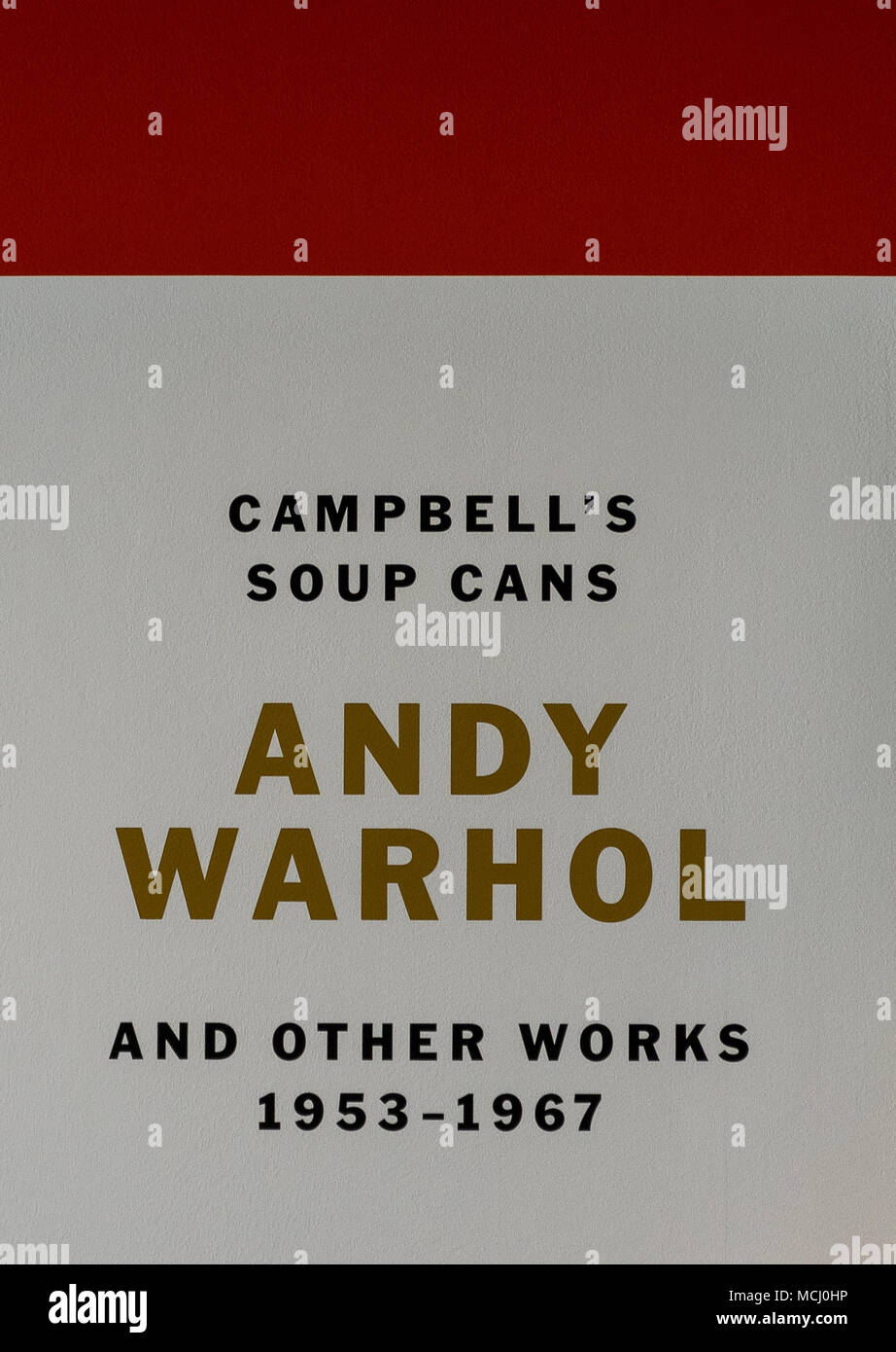 New York MOMA - Andy Warhol, Campbell's Soup Cans Banque D'Images