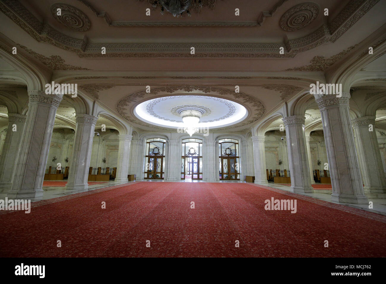 Détails de l'intérieur de l'Architecture Palais du Parlement roumain Banque D'Images