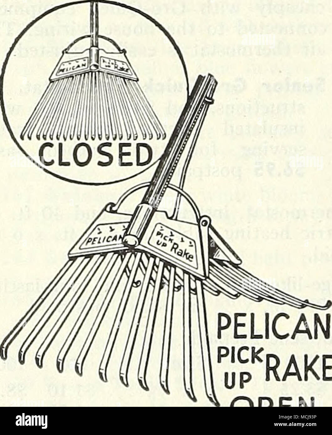 PELICAN Pelican OUVRIR Pick-Up Rake. Une toute nouvelle idée dans une  pelouse métal râteau. 18 in. de largeur. Est-ce qu'un travail de nettoyage  en profondeur sur la pelouse et prend l'-lorsque