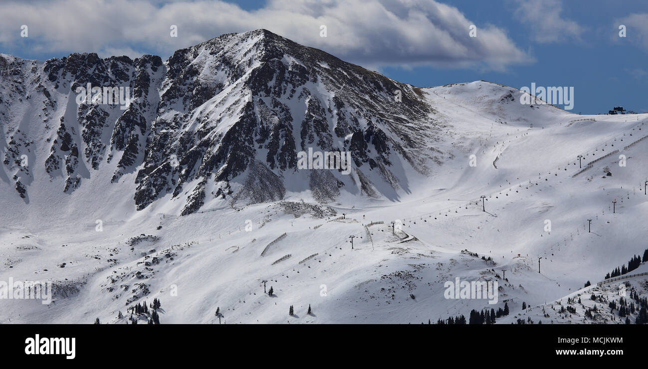 Le Colorado rocheuses de Arapahoe Basin Ski en hiver Banque D'Images