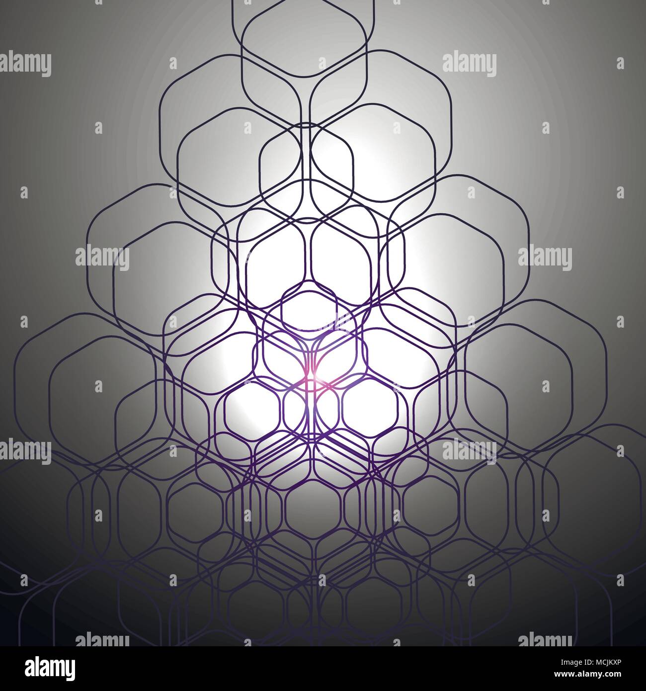 Résumé Contexte hexagonal. Vector wallpaper brillant. Illustration de Vecteur