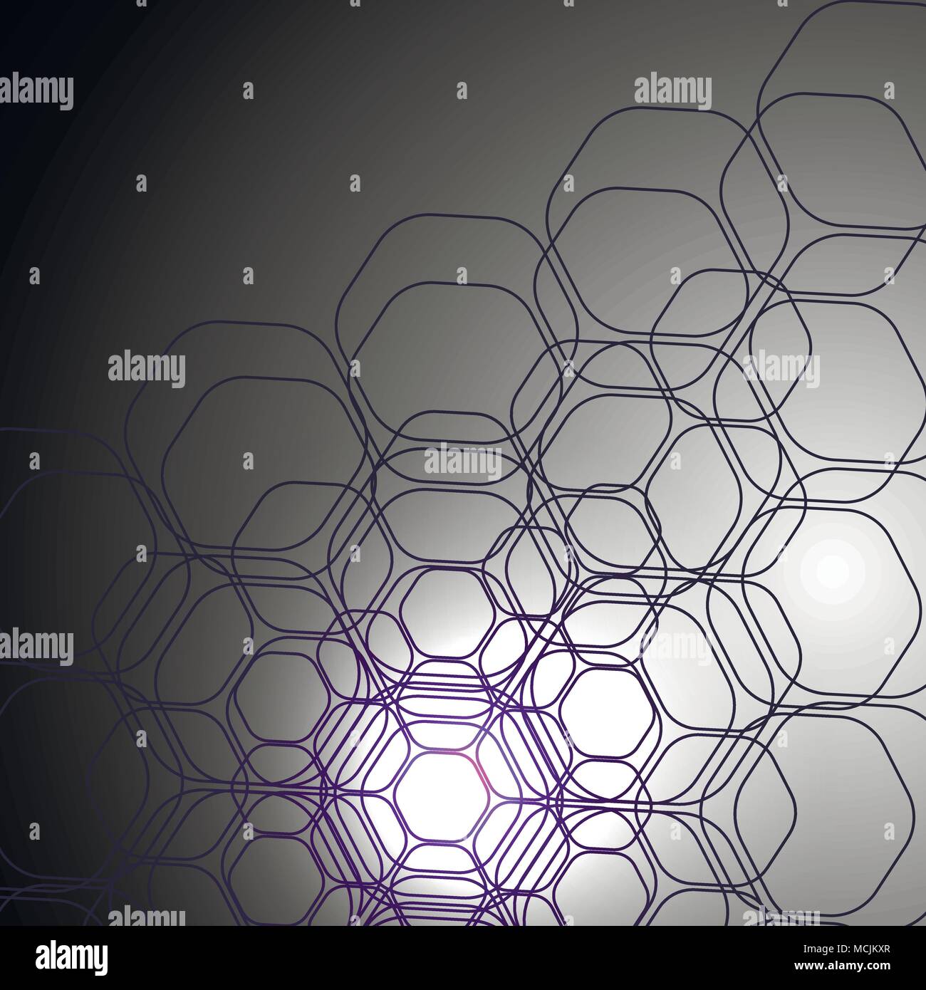 Hexagonale monochrome l'arrière-plan. Vector lattice élégant. Illustration de Vecteur