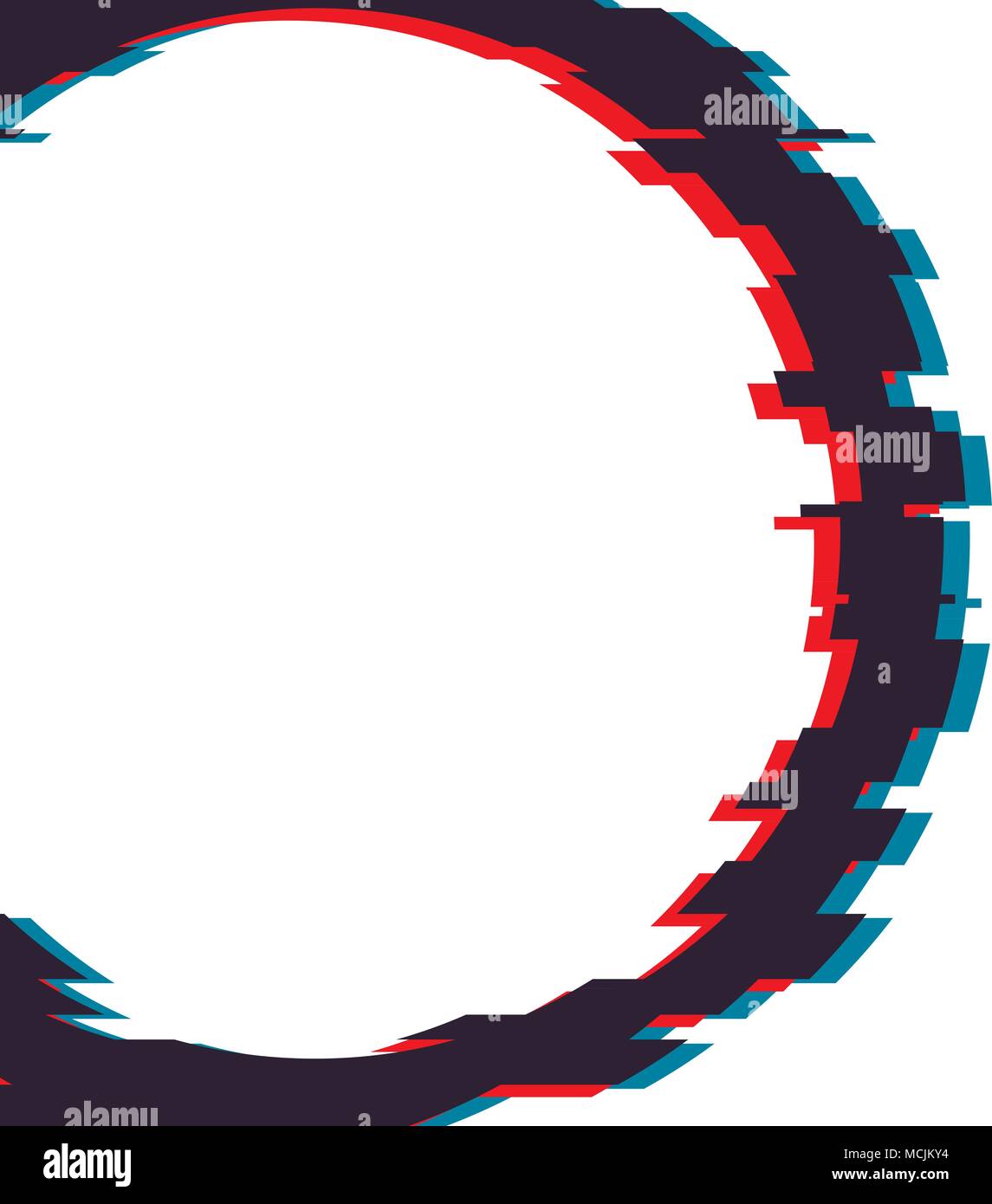 Résumé vecteur en style moderne glitch déformée. Illustration de Vecteur