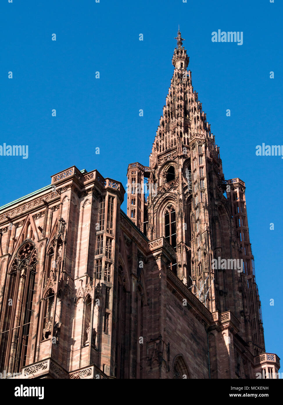 Cathédrale de Notre Dame de Strasbourg tower Banque D'Images