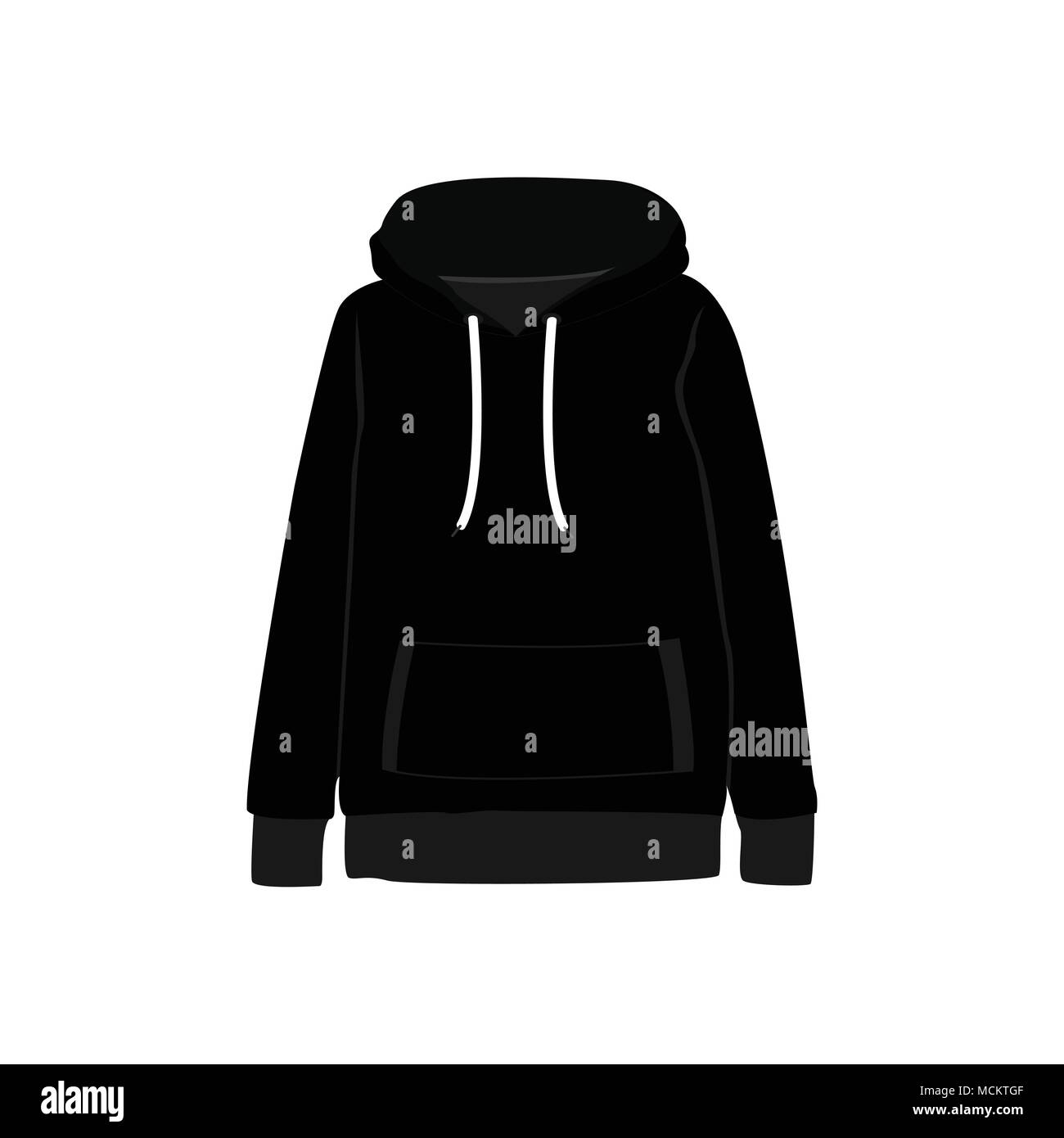 Hooded Sweat Black Point Fashion Style Vector Illustration Graphic Design Illustration de Vecteur