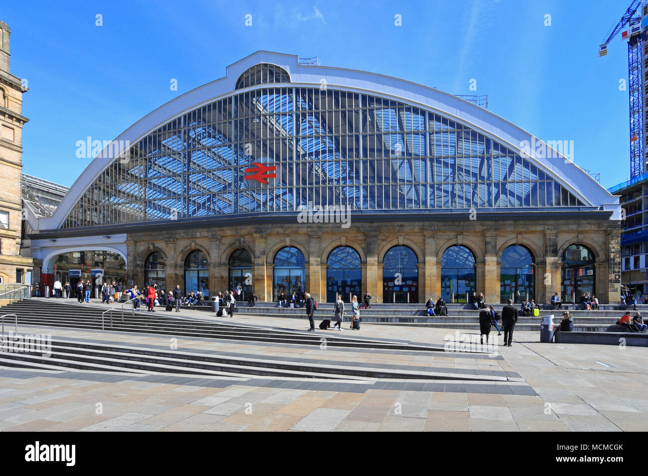 La gare de Liverpool Lime Street, Liverpool, Merseyside, England, UK. Banque D'Images